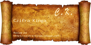 Czifra Kinga névjegykártya